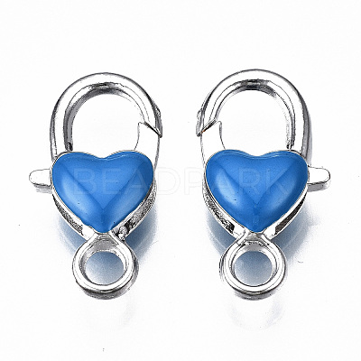 Alloy Enamel Lobster Claw Clasps PALLOY-Q441-031C-RS-1
