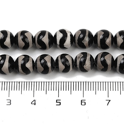 Tibetan Style dZi Beads Strands G-U022-A01-8mm-1