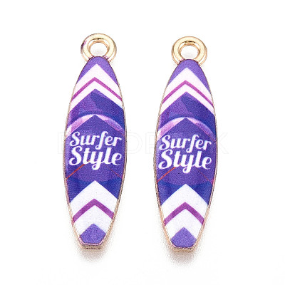 Alloy Enamel Pendants ENAM-T022-40KCG-05-1