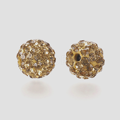 Polymer Clay Rhinestone Beads RB-K050-8mm-C27-1