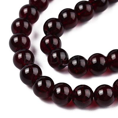 Crackle Glass Beads Strands CCG-Q001-6mm-18-1