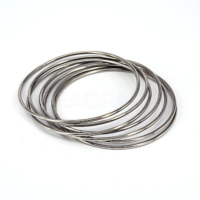 201 Stainless Steel Bangles X-BJEW-O115-63-1-1