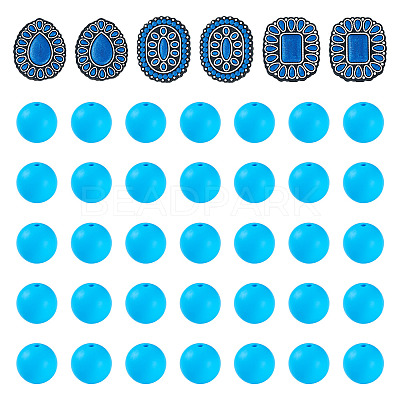 56Pcs 4 Styles Silicone Beads FIND-TA0010-75E-1