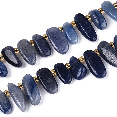 Natural Blue Aventurine Beads Strands G-Z091-A43-1