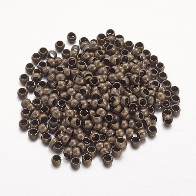 Rondelle Brass Crimp Beads X-KK-L134-32AB-1