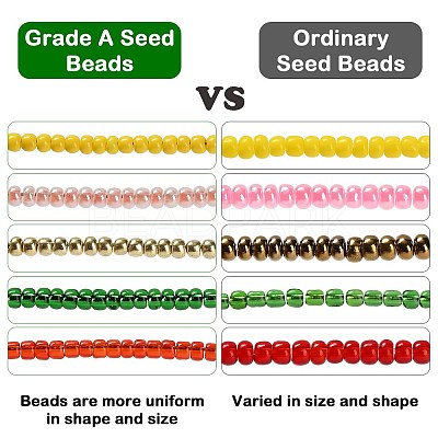 FGB 6/0 Grade A Round Glass Seed Beads SEED-Q007-4mm-F58-1