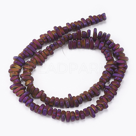Electroplate Non-magnetic Synthetic Hematite Beads Strands G-P367-H-02-1