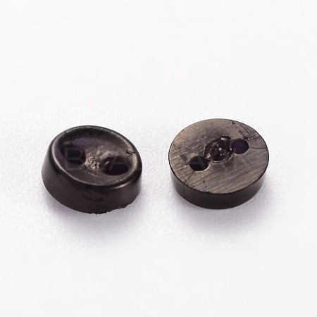 Flat Round 2-Hole Acrylic Buttons BUTT-O026-01G-1