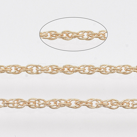 Soldered Brass Coated Iron Rope Chains CH-T002-04LG-1