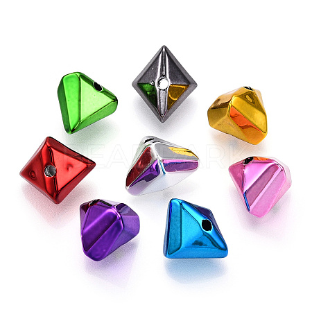UV Plating Opaque Acrylic Beads X-PACR-T017-05-1