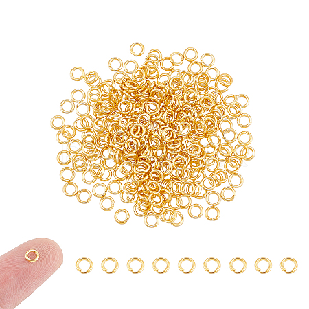 300Pcs 304 Stainless Steel Open Jump Rings STAS-UN0061-02G-01-1