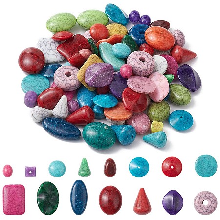 75Pcs 15 Styles Crackle Opaque Acrylic Beads OACR-YW0001-61-1
