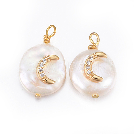 Natural Cultured Freshwater Pearl Pendants PEAR-E013-26-1