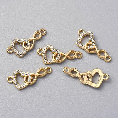 Alloy Crystal Rhinestone Connector Charms RB-WH0001-06E-1