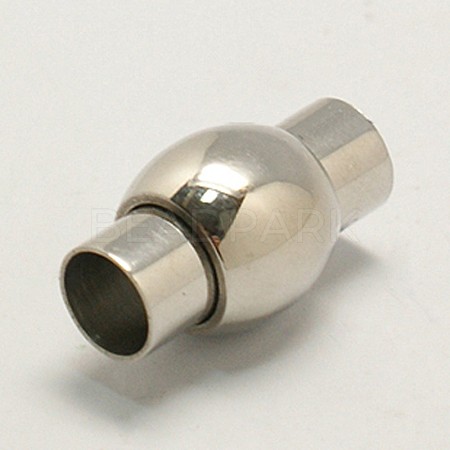 Tarnish Resistant 304 Stainless Steel Magnetic Clasps with Glue-in Ends STAS-H048-5-FF-1
