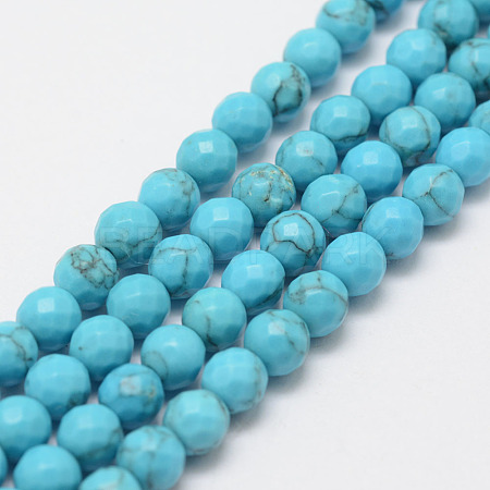 Synthetic Turquoise Bead Strands G-G736-32-4mm-1