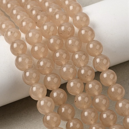 Natural White Jade Beads Strands G-H348-8mm-02-1