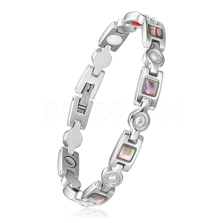 SHEGRACE Stainless Steel Panther Chain Watch Band Bracelets JB661A-1