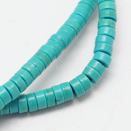 Dyed Synthetic Turquoise Beads Strands G-P083-6mm-83K-1