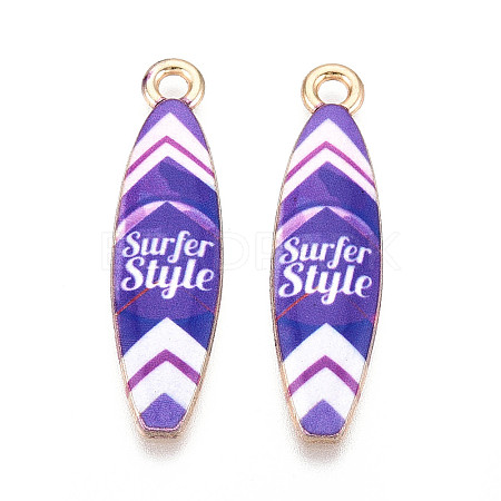 Alloy Enamel Pendants ENAM-T022-40KCG-05-1