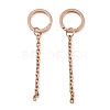 Ion Plating(IP) 304 Stainless Steel Split Key Ring Clasps X1-STAS-L226-009A-RG-1