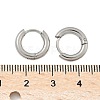 Tarnish Resistant 304 Stainless Steel Huggie Hoop Earrings X-EJEW-F111B-13mm-P-3