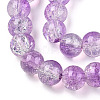 Transparent Crackle Baking Paint Glass Beads Strands X2-DGLA-T003-01A-10-3