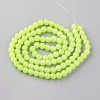 Baking Painted Imitation Jade Glass Round Bead Strands X-DGLA-Q021-6mm-08-2