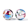 Ocean Theme Printed Opaque Acrylic Beads MACR-T048-07F-2