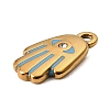 304 Stainless Steel Enamel Pendants STAS-Z199-01G-08-2
