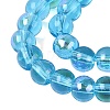 Transparent Electroplate Glass Beads Strands EGLA-Q132-6MM-01A-17-3
