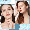 100Pcs Flat Round Stainless Steel Stud Earring Settings STAS-SP0001-61B-P-5