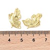 Brass with Cubic Zirconia Stud Earrings Findings KK-B087-09G-3