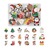Yilisi 18Pcs 18 Style Christmas Bell & Tree & Sock & Snowman & Candy Cane Enamel Pin JEWB-YS0001-10-1