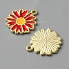 Light Gold Plated Alloy Enamel Pendants LS-ENAM-WH0001-36LG-06-2