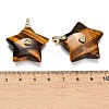Natural Tiger Eye Pendants G-Z157-01G-A03-3