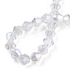 Transparent Electroplate Glass Beads Strands LS-EGLA-TACDZ0005-6mm-03B-4