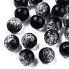 Transparent Crackle Acrylic Beads CACR-N002-24B-2