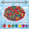 1200Pcs Dyed Natural Wood Beads WOOD-GF0002-13C-2