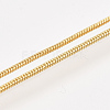 Brass Round Snake Chain Necklace Making X-MAK-T006-11A-G-3