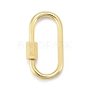 Brass Screw Carabiner Lock Charms ZIRC-E164-12G-3