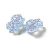 UV Plating Rainbow Iridescent Acrylic Beads PACR-M002-12C-4