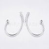 Alloy Cuff Earring Rhinestone Settings KK-M173-02S-1