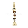 Brass Pave Cubic Zirconia Clear Cubic Zirconia & Gemstone & Enamel European Dangle Charms GG-CBA3401-01G-A-2