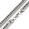 201 Stainless Steel Curb Chain Necklace NJEW-I127-01P-1