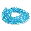Transparent Electroplate Glass Beads Strands GLAA-F029-3mm-D19-2