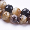 Natural Striped Agate/Banded Agate Beads Strands G-P364-04-8mm-3
