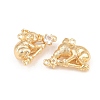 Brass Micro Pave Clear Cubic Zirconia Pendants KK-CBA6818-05G-2