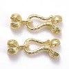 Locking Double Brass Bead Tips LS-KK-Z018-14LG-1