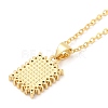 Brass Micro Pave Cubic Zirconia Pendants Necklace NJEW-I125-01C-3